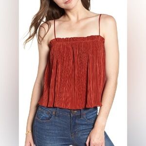 Madewell Nicole Pleated Ruffle Tank Top